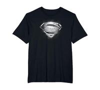 Superman Man of Steel Contrast Symbol Camiseta, Hombre Tallas Grandes, Negro, 4X Alto