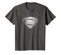 Superman Man of Steel Contrast Symbol Camiseta, Niños, Asfalto, 2 años