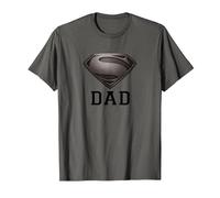 Superman Man of Steel Dad of Steel Gray Camiseta, Hombre, Asfalto, M