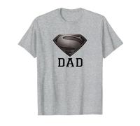 Superman Man of Steel Dad of Steel Gray Camiseta, Hombre, Gris Jaspeado, 4XL