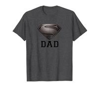 Superman Man of Steel Dad of Steel Gray Camiseta, Hombre, Jaspeado Oscuro, 4XL