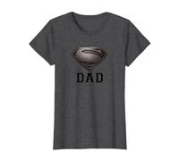 Superman Man of Steel Dad of Steel Gray Camiseta, Mujer, Jaspeado Oscuro, 3XL