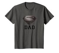 Superman Man of Steel Dad of Steel Gray Camiseta, Niños, Asfalto, 8 años