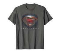 Superman Man of Steel Movie Shield Camiseta, Hombre, Asfalto, S