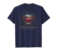Superman Man of Steel Movie Shield Camiseta, Hombre, Azul Marino, XL