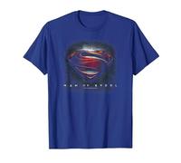 Superman Man of Steel Movie Shield Camiseta, Hombre, Azul Real, XXL