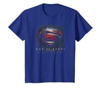 Superman Man of Steel Movie Shield Camiseta, Niños, Azul Real, 2 años