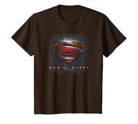Superman Man of Steel Movie Shield Camiseta, Niños, Marrón, 2 años