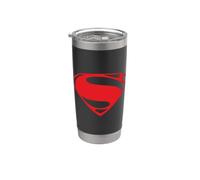 Superman Man of Steel Red Glyph Vaso térmico de acero inoxidable de doble pared