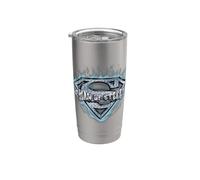 Superman Man of Steel Shield Vaso térmico de acero inoxidable de doble pared