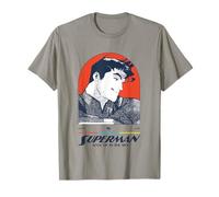 Superman mira hacia arriba en el cielo héroe de estilo cómico Camiseta