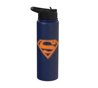 Superman Navy & Orange Shield Stainless Steel Insulated Water Bottle