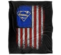 Superman Old Glory Shield Manta súper Suave con Tacto Sedoso - 152 x 127 cm