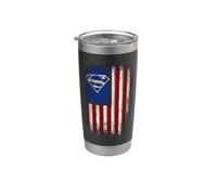 Superman Old Glory Shield Vaso térmico de acero inoxidable de doble pared
