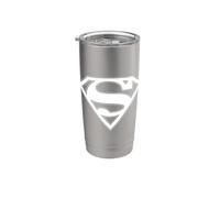 Superman Orange & White Shield Vaso térmico de acero inoxidable de doble pared