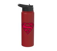 Superman Red & Black Shield Stainless Steel Insulated Water Bottle