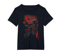 Superman Red Son Camiseta, Mujer Tallas Grandes, Negro, 1XL Grande