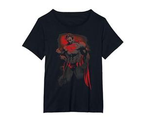 Superman Red Son Camiseta, Mujer Tallas Grandes, Negro, 1XL Grande