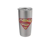 Superman S Shield Rough Logo Vaso térmico de acero inoxidable de doble pared