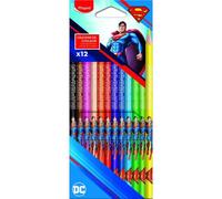 Superman: Set de lápices de colores, triangular - 12 piezas