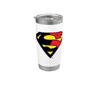 Superman Shield 1993 Black Red Vaso térmico de acero inoxidable de doble pared
