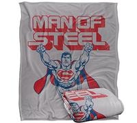 SUPERMAN Steel Retro Officially Licensed Silky Touch Super Soft Throw Blanket 152 x 127 cm