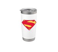 Superman Superman New 52 Shield Logo Pattern Vaso térmico de acero inoxidable de doble pared