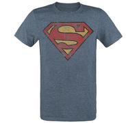 Superman T-Shirt, Camiseta Hombre, Mezcla DE Denim, M