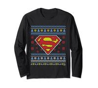 Superman Ugly Christmas Logo Manga Larga