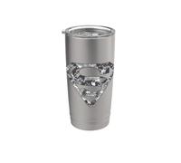 Superman Urban Camo Shield Vaso térmico de acero inoxidable de doble pared