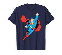 Superman Volando al Rescate Camiseta, Hombre, Azul Marino, 3XL