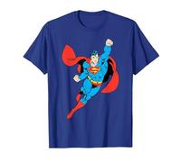 Superman Volando al Rescate Camiseta, Hombre, Azul Real, L