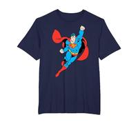 Superman Volando al Rescate Camiseta, Hombre Tallas Grandes, Azul Marino, 4X Alto