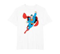 Superman Volando al Rescate Camiseta, Hombre Tallas Grandes, Blanco, 4X Alto