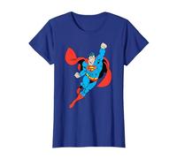 Superman Volando al Rescate Camiseta, Mujer, Azul Real, L