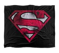 Superman War Torn Shield Manta súper Suave con Tacto Sedoso - 152 x 127 cm