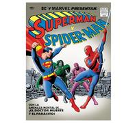 Superman y spiderman. portada de brian bolland dc-marvel treasury edition.