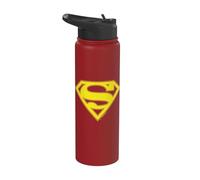 Superman Yellow & Green Shield Stainless Steel Insulated Water Bottle