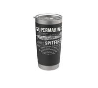 Supermarine Spitfire | RAF Avión de Caza Británico de WWII Vaso térmico de acero inoxidable de doble pared