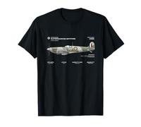 Supermarine Spitfire WWII Avión Británico RAF Camiseta