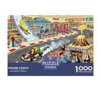 Supermercado Grand Puzzle De Madera Impermeable DIY Puzzles De 1000 Piezas para Adultos Desafiante Y Estimulante Rompecabezas para Juegos Desafiantes