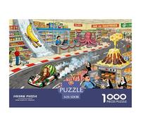 Supermercado Grand Puzzle De Madera Impermeable DIY Puzzles De 1000 Piezas Regalos para Adultos Imposible Rompecabezas Juegos Desafiantes