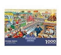 Supermercado Grand Puzzle De Madera Impermeable Puzzles De 1000 Piezas para Adultos Desafiante Y Estimulante Rompecabezas para Juegos Desafiantes