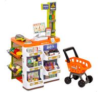 ColorBaby 47965 My Home Supermercacado Juguete con Carrito, Luz y Sonido Realista, Caja registradora electrónica, +50 Piezas, Tamaño 50x42x82 cm, Juguetes para niños 3 años