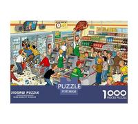 Supermercado Rush Puzzle De Madera Impermeable DIY Puzzles De 1000 Piezas para Adultos Colorido Rompecabezas para Decoración del Hogar