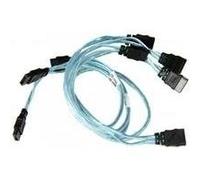 Supermicro 4 x Round Cable de SATA 0,43 m Negro, Azul, Blanco - Cable SATA (0,43 m, SATA I, Male Connector/Male Connector, Negro, Azul, Blanco, Derecho, Derecho)