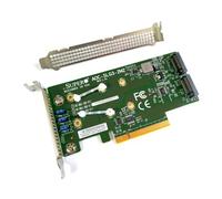 Supermicro AOC-SLG3-2M2 - Adaptador de doble puerto M.2 para NVME SSD PCIe x8 3.0 HBA