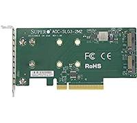 Supermicro AOC-SLG3-2M2 tarjeta y adaptador de interfaz Interno M.2
