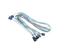 Supermicro CBL-SAST-0699 cable de SATA 90 m Azul, Gris - Cable SATA (90 m, SATA I, Male connector / Female connector, Azul, Gris, Derecho, Derecho)
