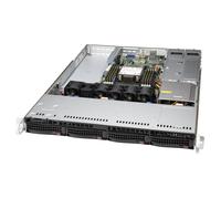 Supermicro CSE-815TQC4-R504WB3 Chasis de Rack 1U, Negro, 4 Bahías Hot-Swap, Fuente 600W Platinum, 4 Ventiladores